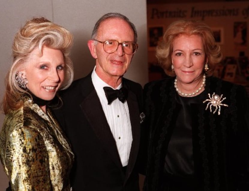 Joan (left) and Irvin Levy, shown with Martha Hyder at a Kimbell Art Foundation dinner in 1998.