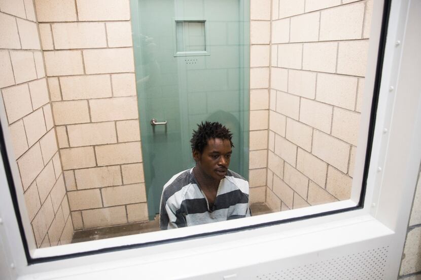 Remon Hendrix, 23, speaks to a reporter Monday at the Dallas County Jail. Hendrix is charged...
