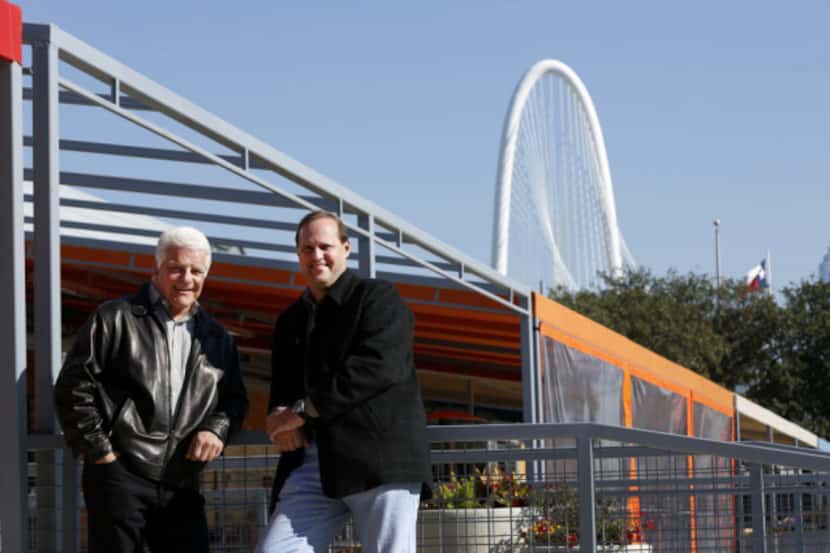 Philip Romano (left) and Stuart Fitts are partners for the Trinity Groves project. 
