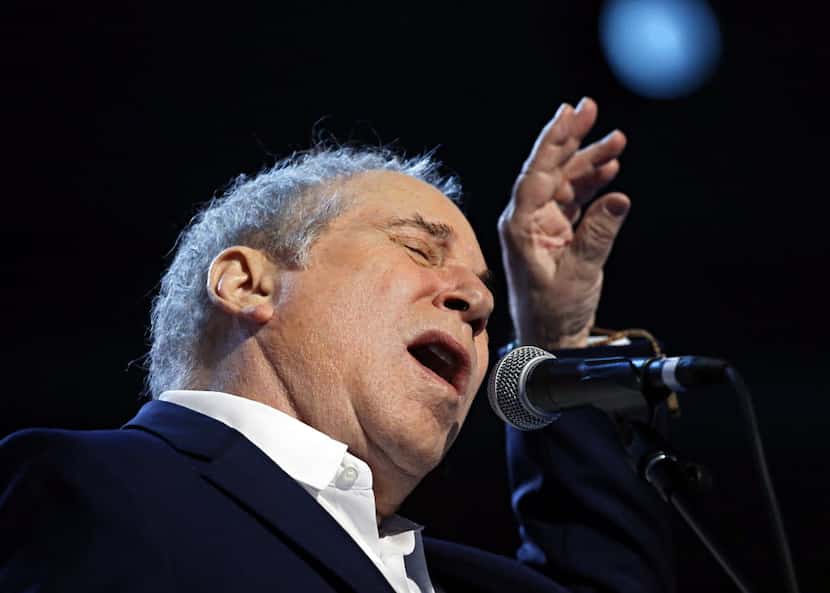 Paul Simon performs during the Democratic National Convention in July. 