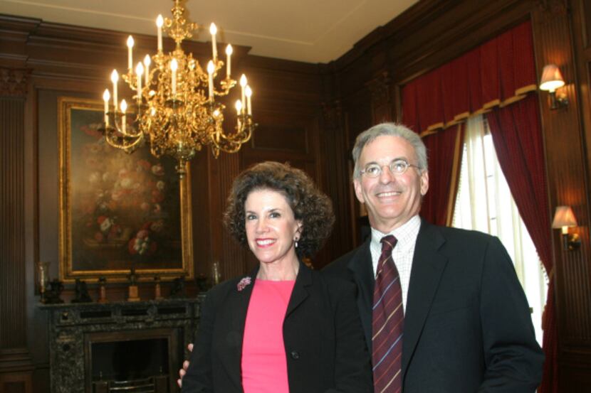 Lisa Blue and Fred Baron at a reception at their home in May 2005.