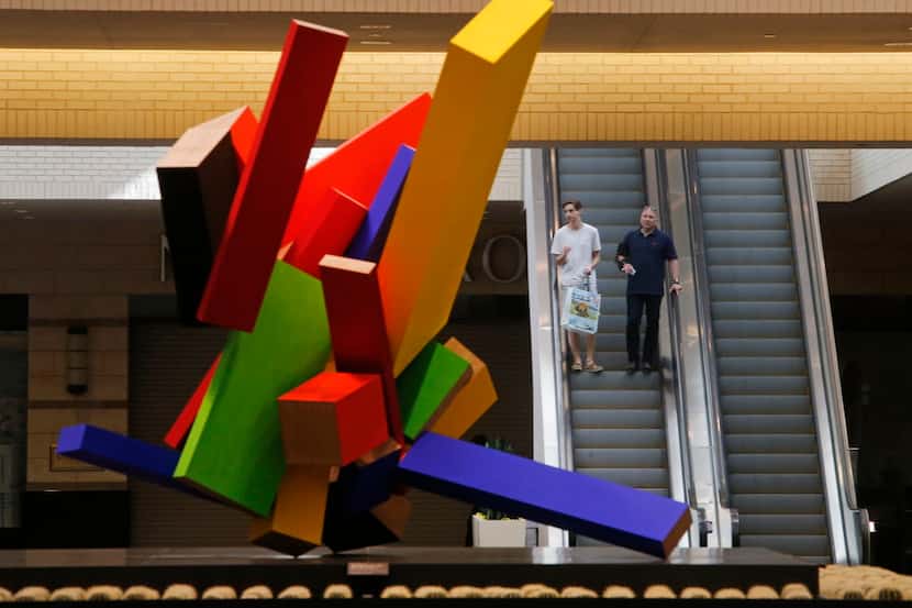"20 Elements" (2004-05) by Joel Shapiro is pictured at NorthPark Center in Dallas on...