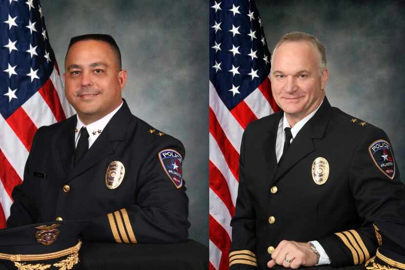 Arlington Police assistant chiefs Jaime Ayala, left, and Kevin Kolbye will lead the...