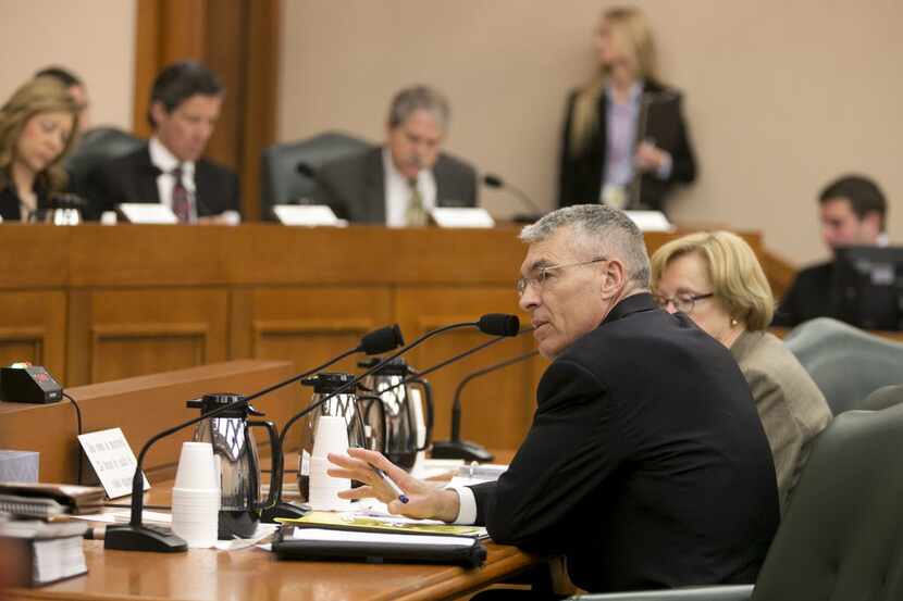  Texas Department of Public Safety Director Steven McCraw speaks during a Senate Finance...