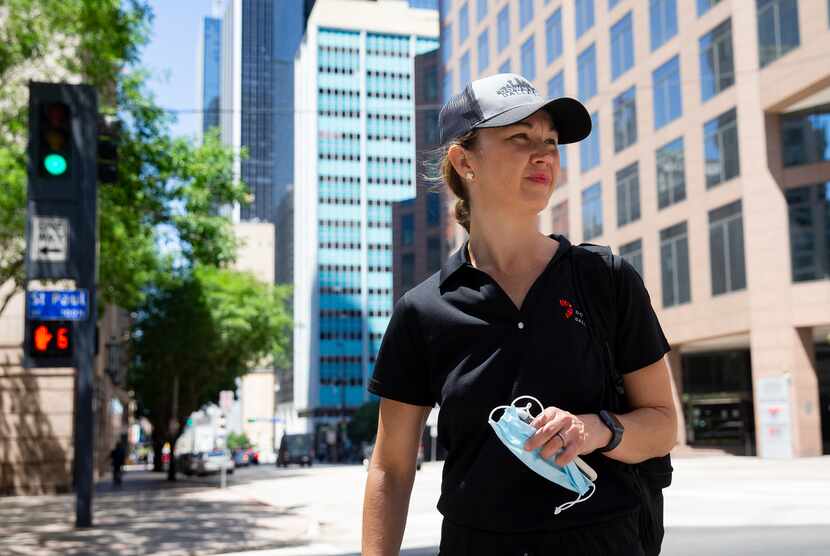 Downtown Dallas Inc. CEO Kourtny Garrett surveyed damage in downtown Dallas after racial...