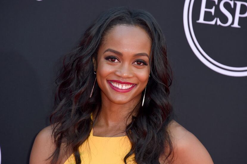 Rachel Lindsay arrives at the ESPYS at the Microsoft Theater on Wednesday, July 12, 2017, in...