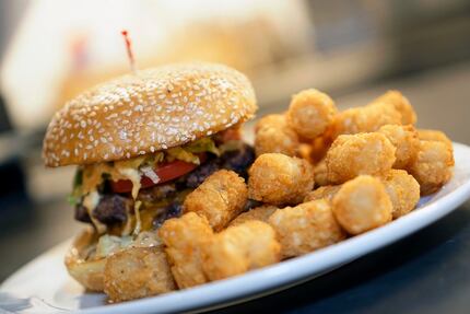 The Mockingburger and Tots is a popular selection on the menu.