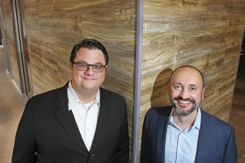 
Skip Howard (left) and Richard Burghardt run CancerGene Connect, a Dallas startup marketing...