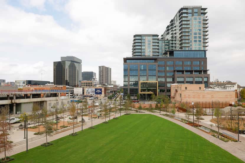 The 3.8-acre, $20.3 million park takes the place of a patchwork of surface parking lots just...