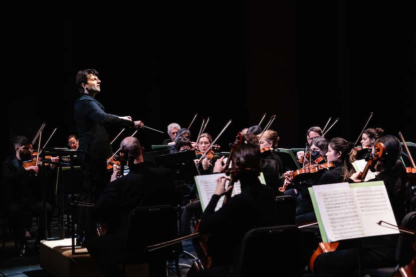 The Dallas Symphony Orchestra performs at the Coppell Arts Center.