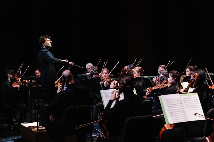 The Dallas Symphony Orchestra performs at the Coppell Arts Center.