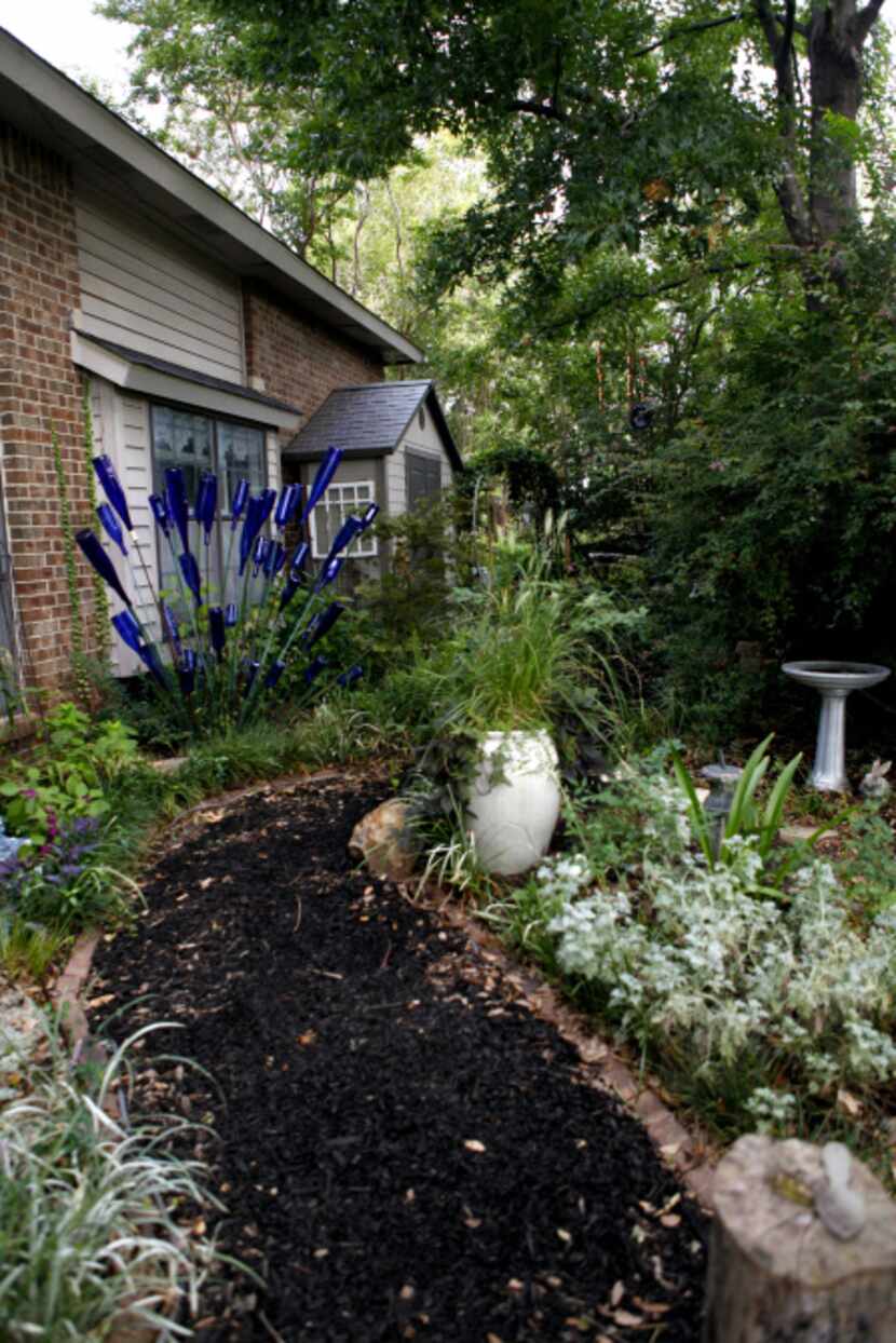 Christy Hodges' traditional English garden pictured on September 13, 2013 at her home in...
