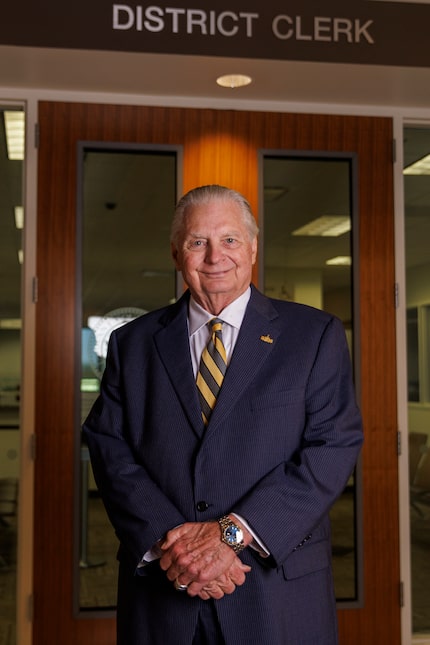 Tarrant County District Clerk Tom Wilder pictured outside his office at the Tom Vandergriff...