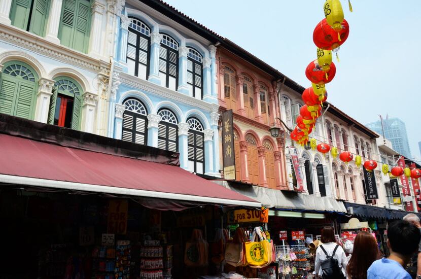 Some of the beautiful colonial era houses in Singapore's Chinatown.