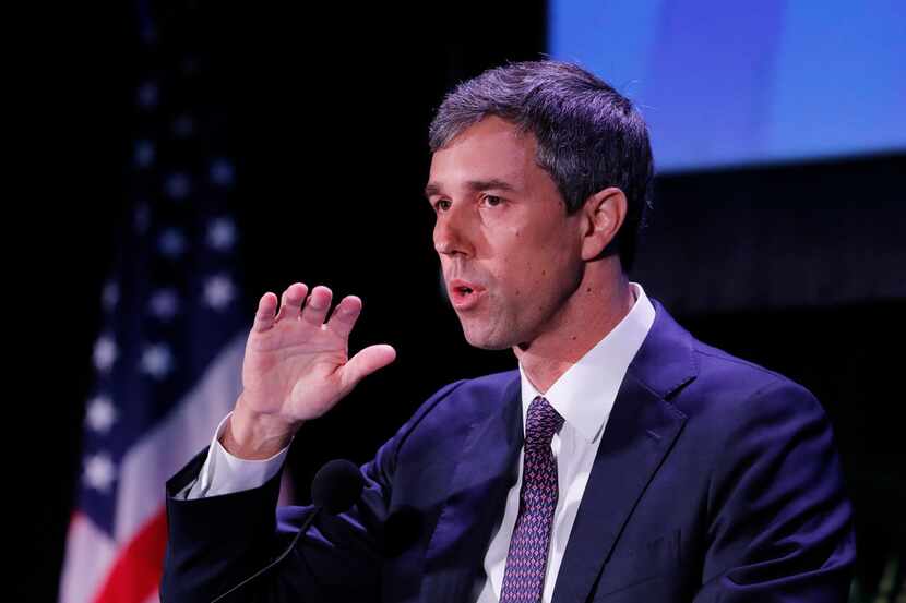 Democratic presidential candidate and former U.S. Rep. Beto O'Rourke speaks at the...