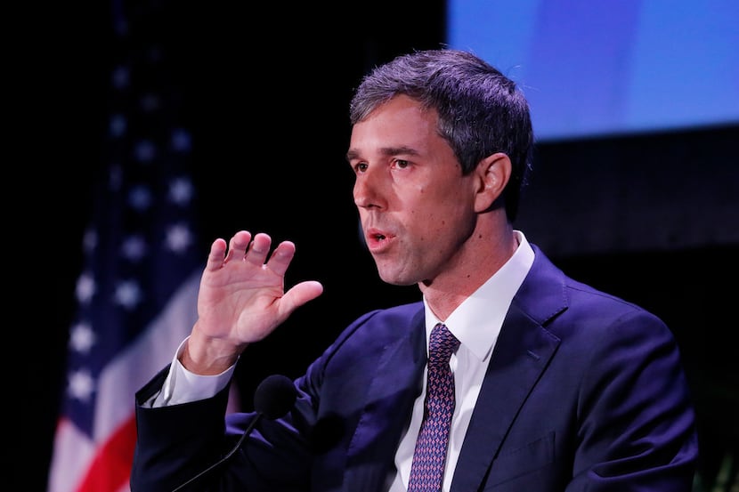 Democratic presidential candidate and former U.S. Rep. Beto O'Rourke speaks at the...