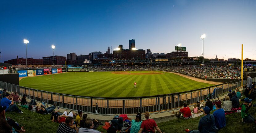 The Saints AAA baseball team plays at the new CHS Field in St. Paul's Lowertown. 