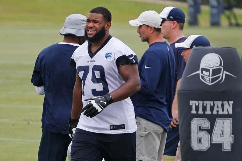 Cowboys rookie tackle Chaz Green. (Louis DeLuca/The Dallas Morning News)