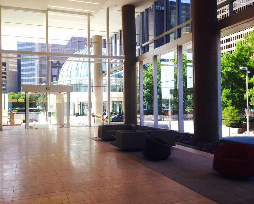 
The new lobby of the KPMG Plaza tower in downtown Dallas faces Ross Avenue.
