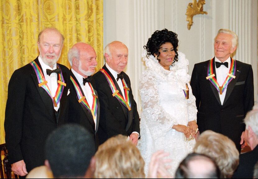 The recipients of the 1994 Kennedy Center Honors award  attend a reception Sunday evening,...