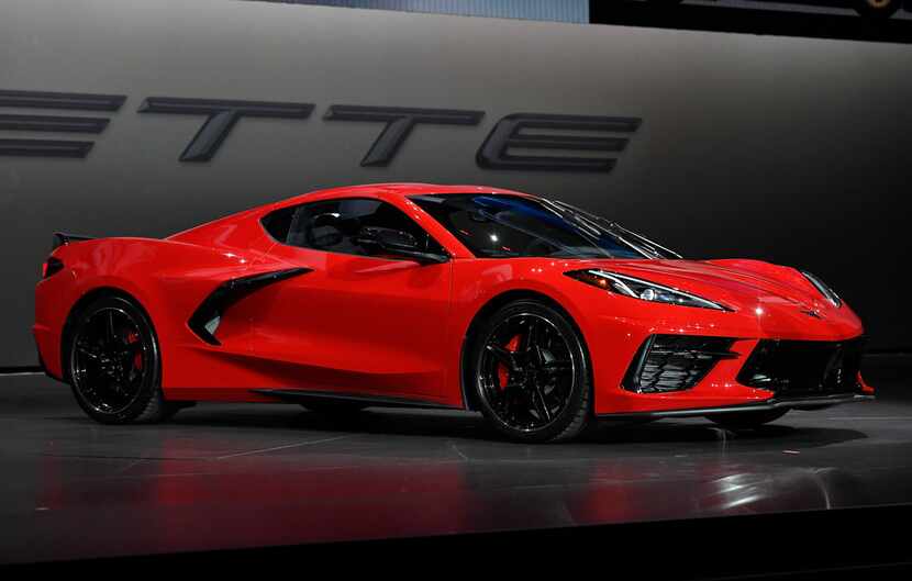 TUSTIN, CA - JULY 18: The 2020 mid-engine C8 Corvette Stingray by General Motors is unveiled...