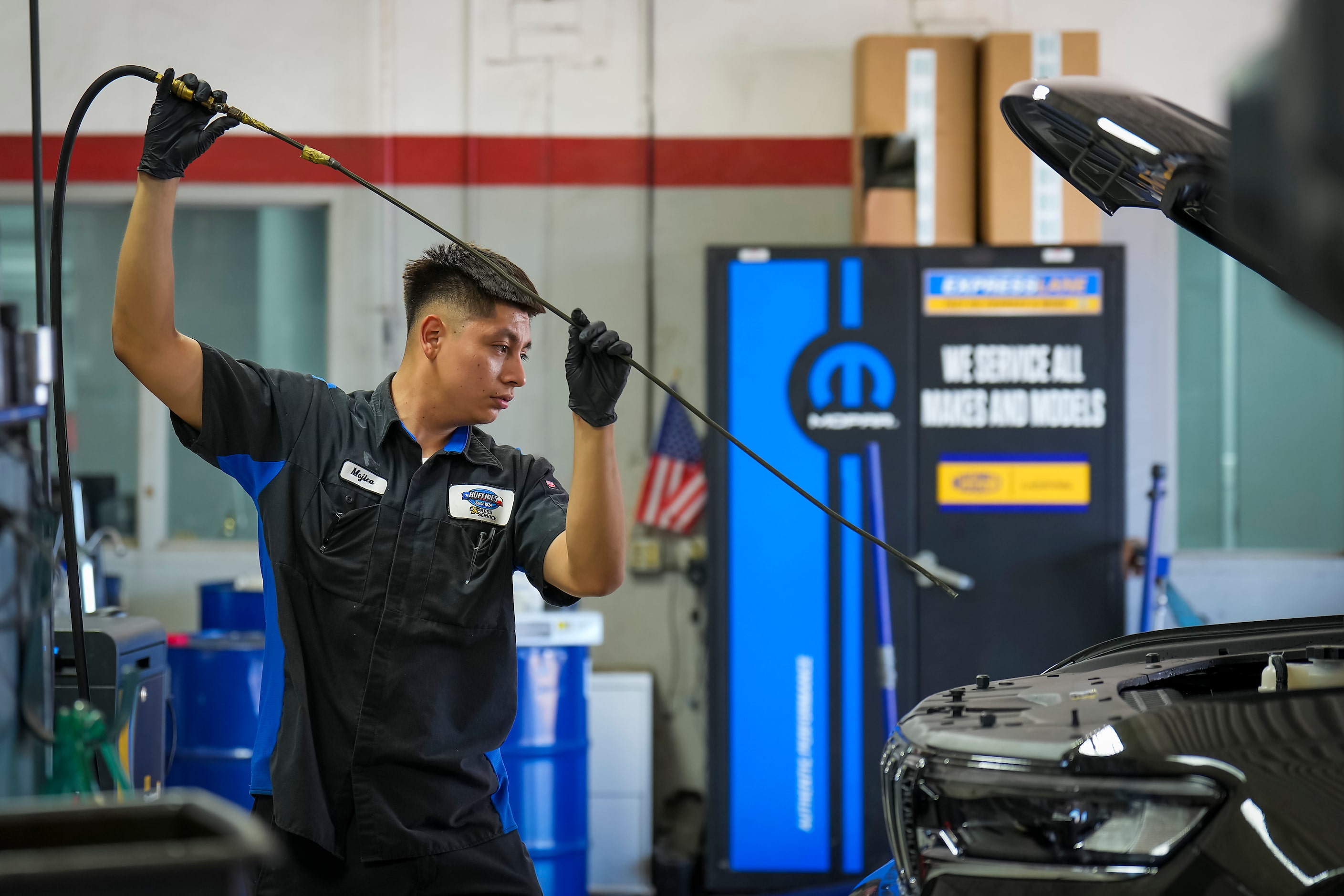 Eduardo Mojica works in the service department.