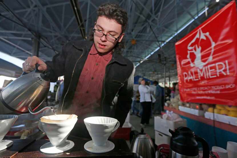 
Just try to resist the Palmieri Café and its pour-over coffee, made here by Oscar...