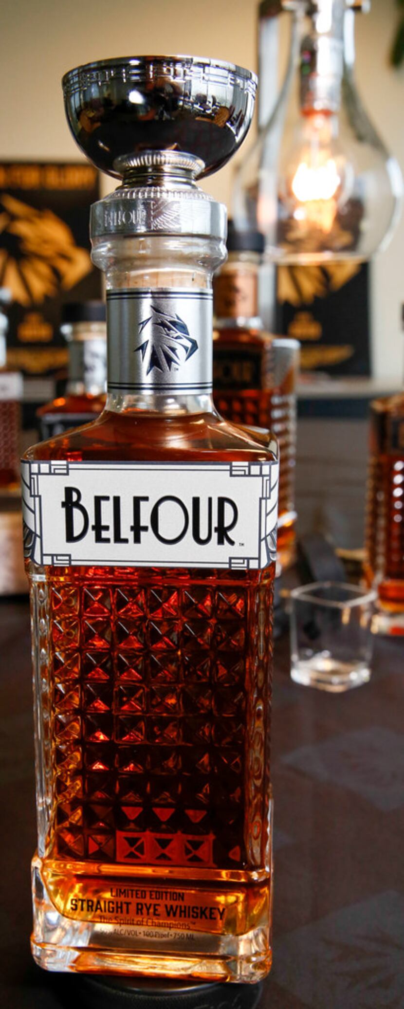 The Limited Edition Straight Rye Whiskey from Belfour Spirits is topped with a 1-ounce...