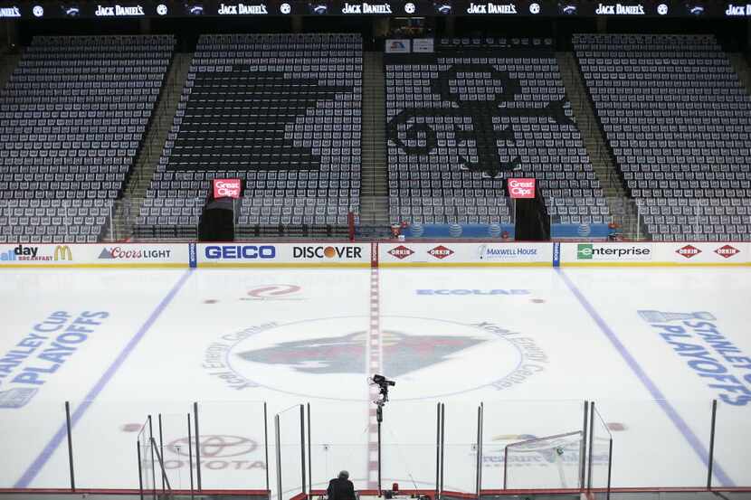 A tribute to Prince on the seats of Xcel Energy Center in St. Paul, Minn., on Sunday, April...