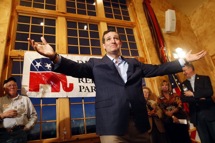 Sen. Ted Cruz, R-Texas, spoke during a Republican Party of Dubuque County reception at Park...