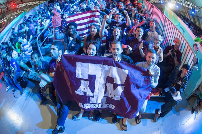A&M fans at the 2015 League of Legends College Championship.