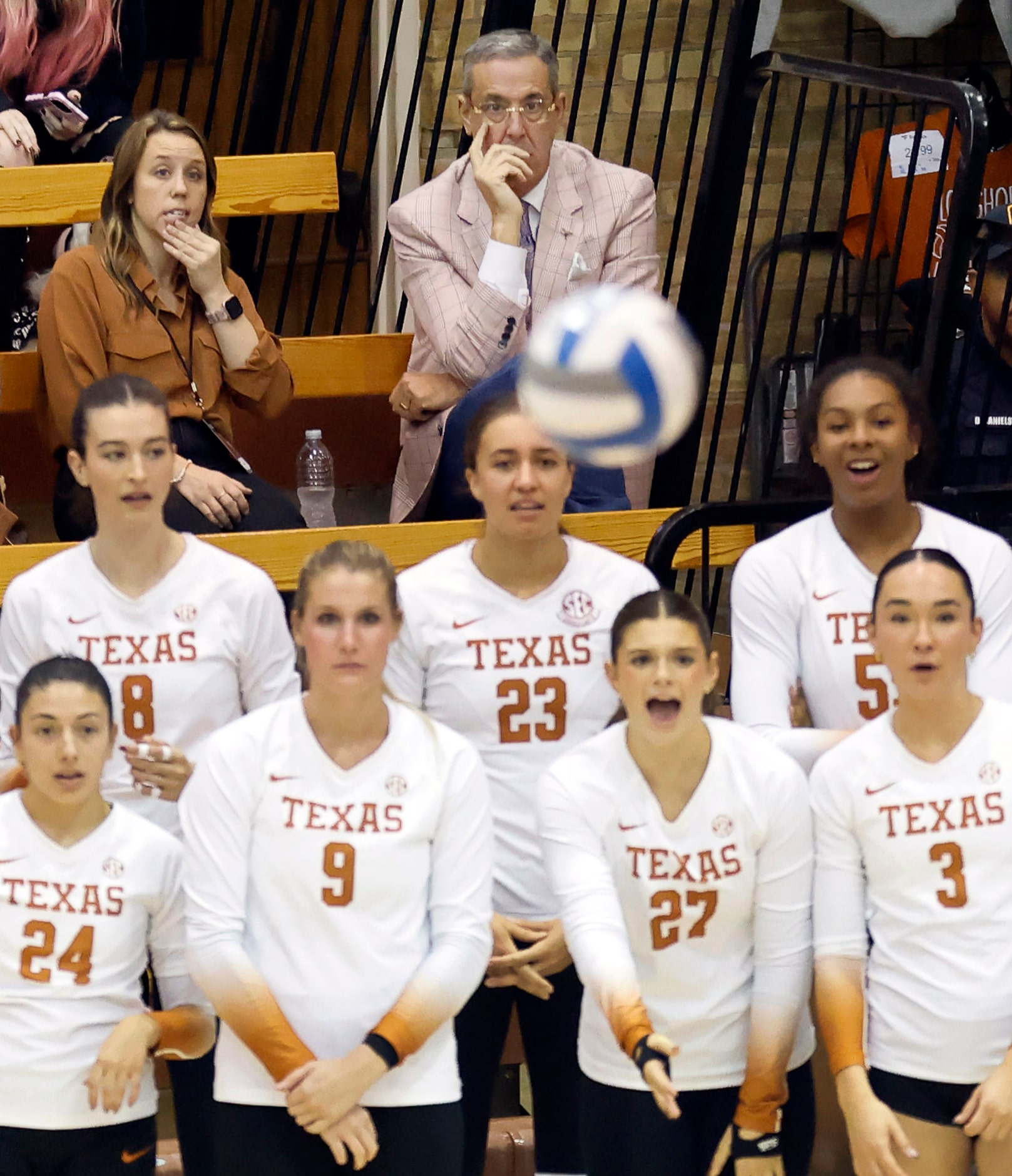 University of Texas Athletic Director Chris Del Conte (top, right) and Sports Administration...