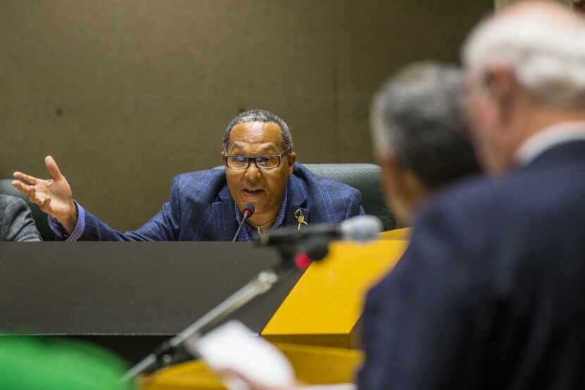 City Councilman Kevin Felder, pictured at a Dallas City Hall meeting in Dallas on Oct. 22,...