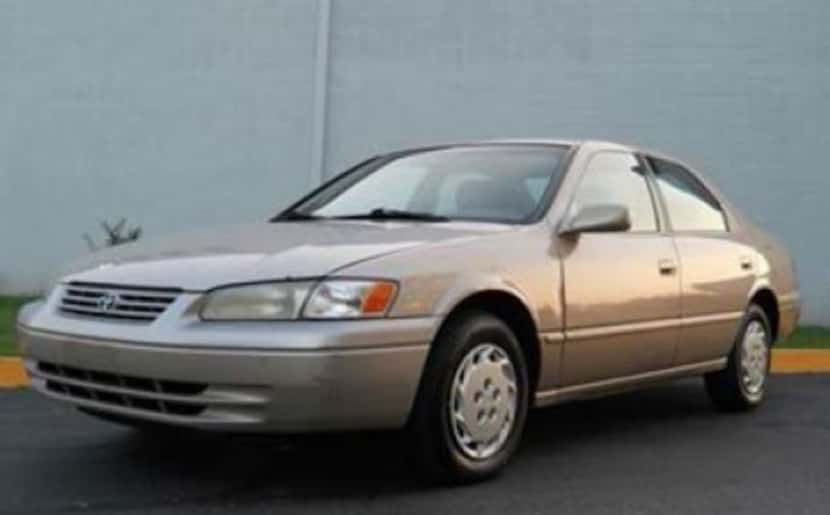 The suspect, Jerry Raymond Riedel, may be driving a silver 1997 Toyota Camry like the one...
