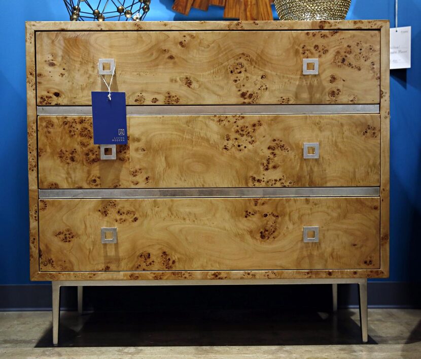 Burl Wood veneer cabinet at Living Modern Furnishings & Design