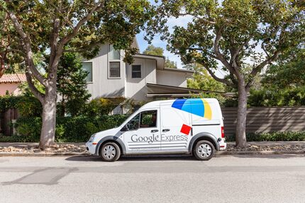 Google Express truck. Service comes to Dallas-Fort Worth and most of Texas on June 1, 2016.