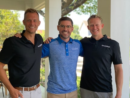 From left: TimelyMD founders Chris Clark, Luke Hejl and Alan Dennington. 