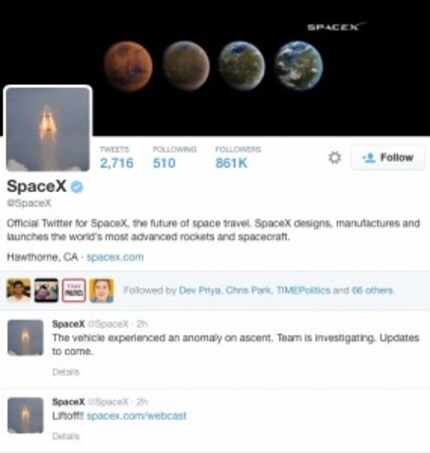  From euphoria to sadness âÂ and so quickly, as demonstrated by SpaceX's twitter feed from...