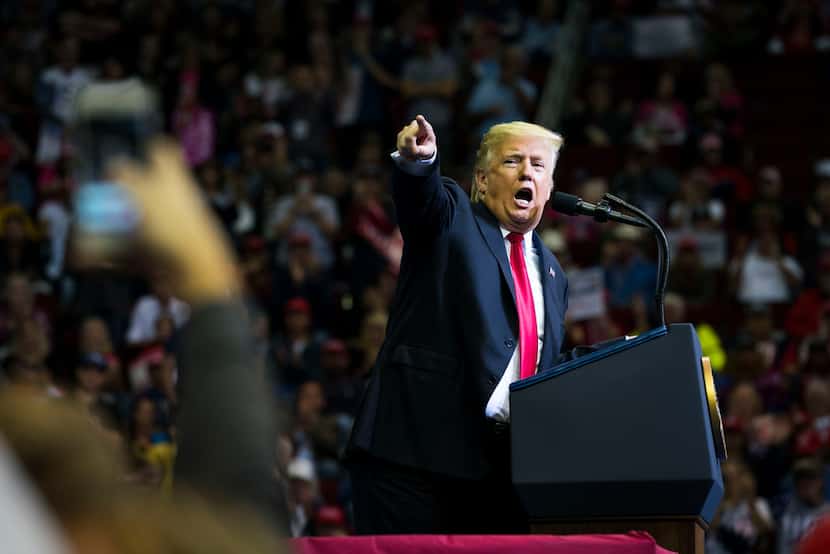 President Donald Trump holds a campaign rally in Houston, Oct. 22, 2018. Trump has always...