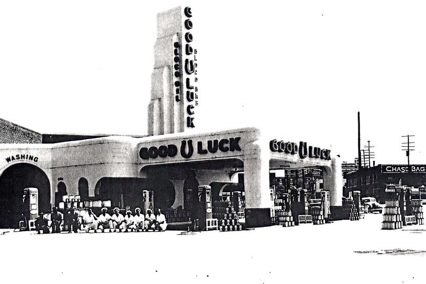 The former Good Luck Oil Company (GLOCO) service station at Lamar and Cadiz Streets, not...