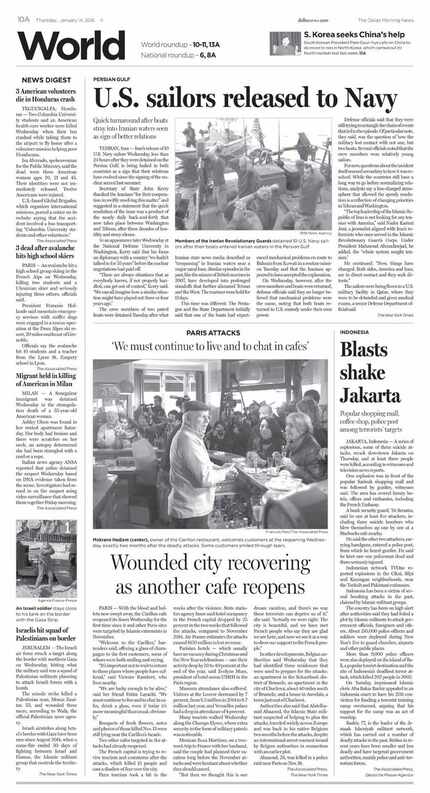 Jakarta bombing and shootings, right column.