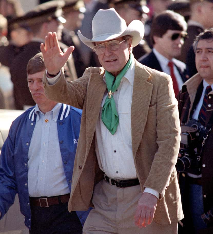 Then-Vice President George H.W. Bush was in Houston on Feb. 20, 1988, to participate in the...