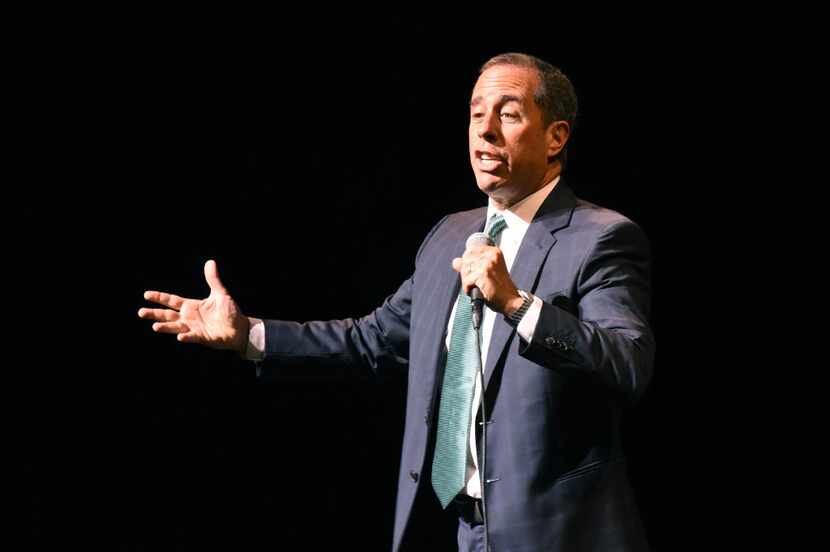 Comedian Jerry Seinfeld performs at the Winspear Opera House in downtown Dallas, Texas. The...
