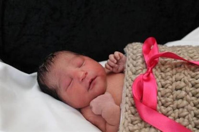 This photo shows Sophia Victoria Gonzalez Abarca, a missing week-old baby in Wichita, Kan....
