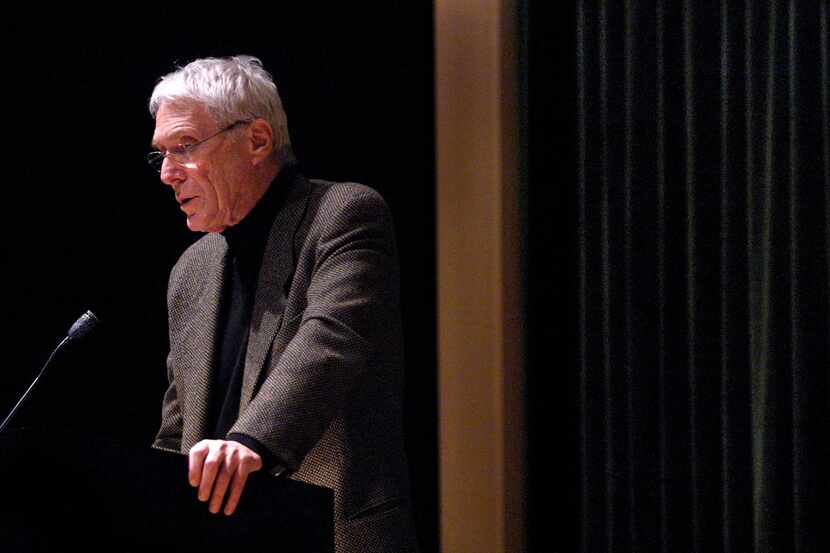 ORG XMIT: S0382262636_STAFF (Shot 2/15/02 -- DIGITAL)   Mark Strand, former poet laureate,...