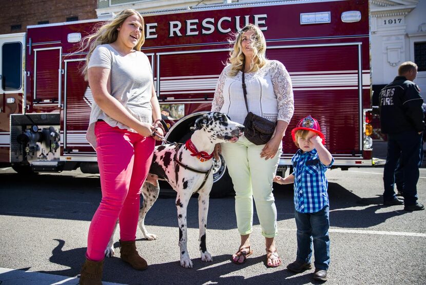 
Chloe Mallory (left) with Candice Mallory and 3-year-old Hank Mallory, attended Monday’s...