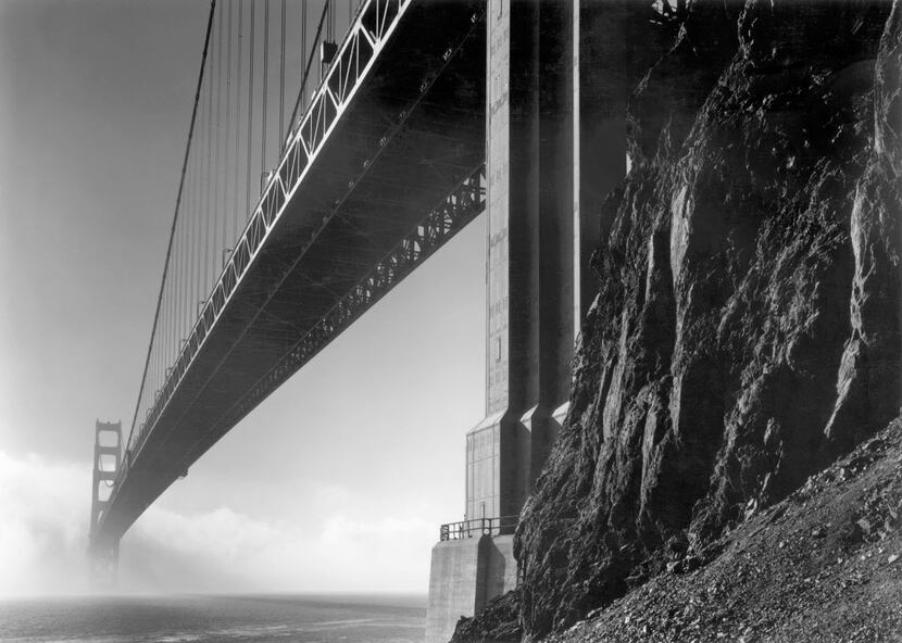 AlanRoss. Golden Gate Bridge, North Tower and Rocks (Golden Gate National Recreation Area,...