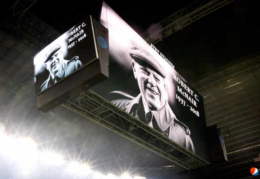 The Dallas Cowboys honored Houston Texans owner Robert C. McNair with a moment of silence...