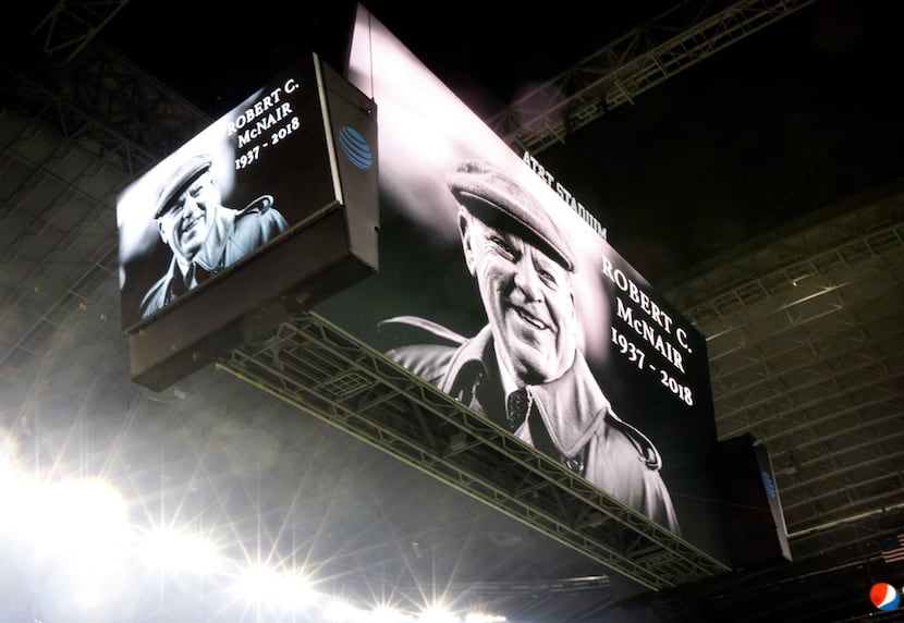 The Dallas Cowboys honored Houston Texans owner Robert C. McNair with a moment of silence...