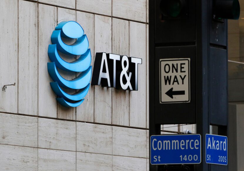 AT&T corporate headquarters in downtown Dallas.